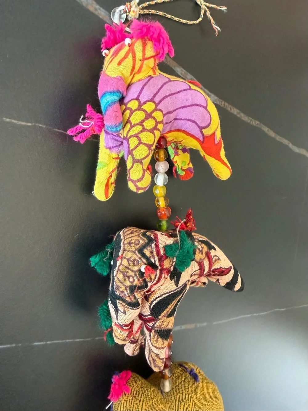 Handcrafted Multicolor Hanging Elephant Garland - Home Wall Decor